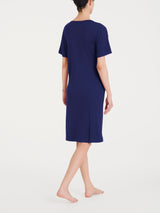 Abito tinta unita con nodo in Viscosa Summer  Blu Donna - Ragno