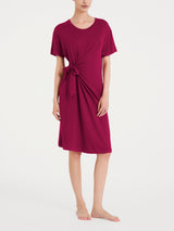 Abito tinta unita con nodo in Viscosa Summer  Rossi Donna - Ragno