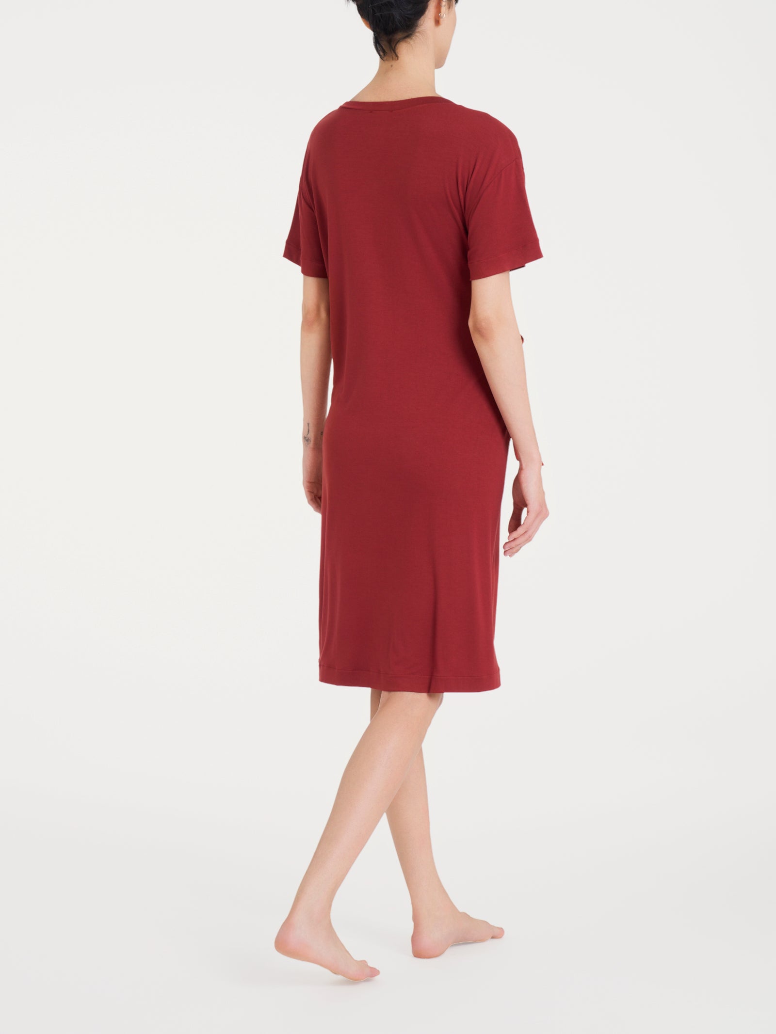 Abito tinta unita con nodo in Viscosa Summer  Rossi Donna - Ragno