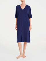 Abito con spacco frontale in Viscosa Summer Blu Donna - Ragno