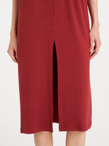 Abito con spacco frontale in Viscosa Summer Rossi Donna - Ragno