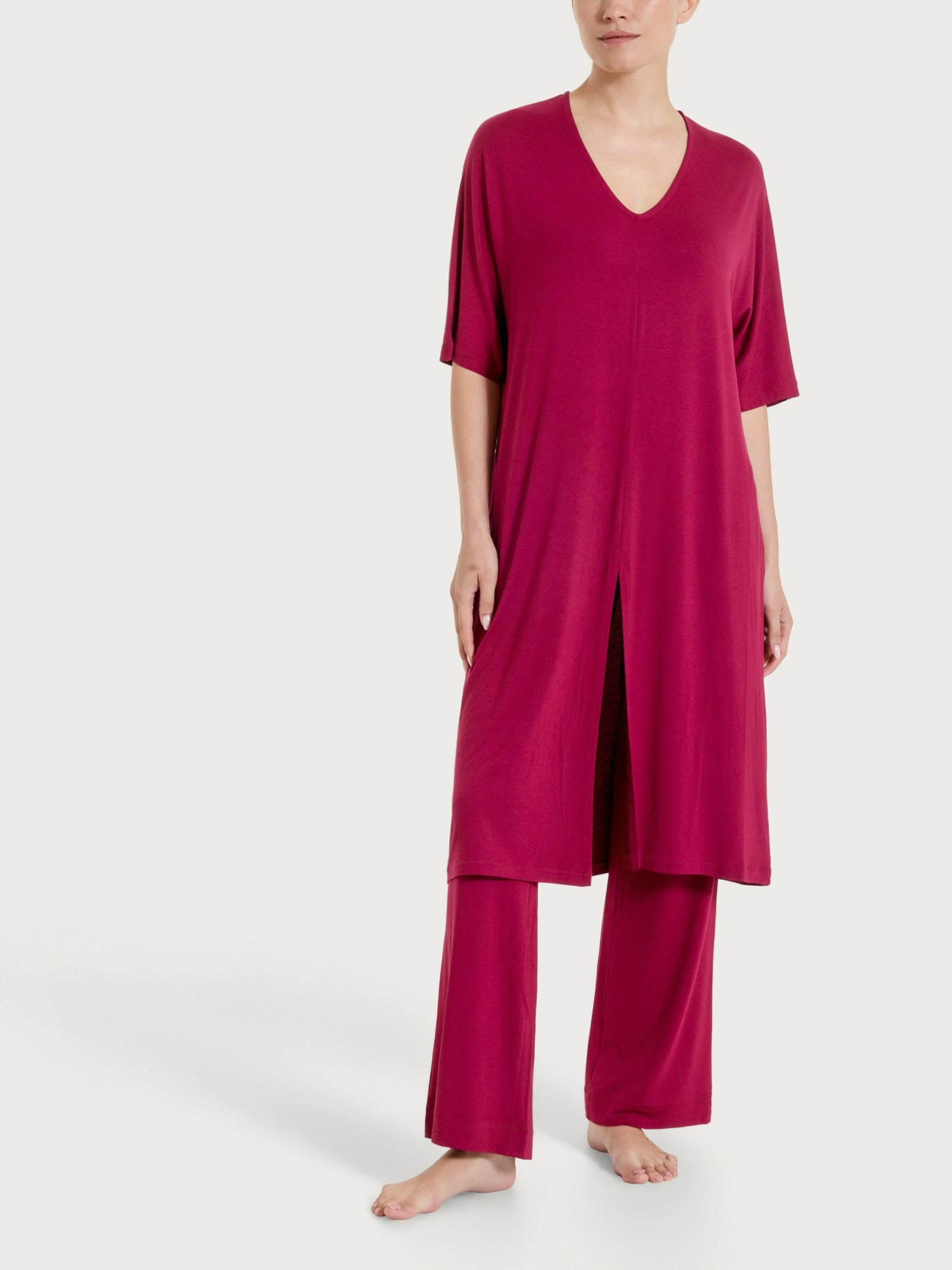 Summer Rossi Damen Viscose Kleid mit Frontschlitz - Ragno