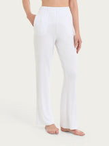 Pantalone ampio tinta unita in Ecoseta Bianchi Donna - Ragno