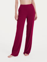 Pantalone ampio tinta unita in Ecoseta Rossi Donna - Ragno