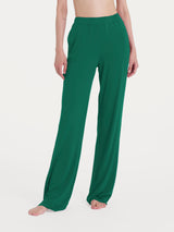 Pantalone ampio tinta unita in Ecoseta Blu Donna - Ragno
