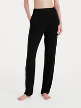 Pantalone dritto con tasche in Viscosa Summer Neri Donna - Ragno