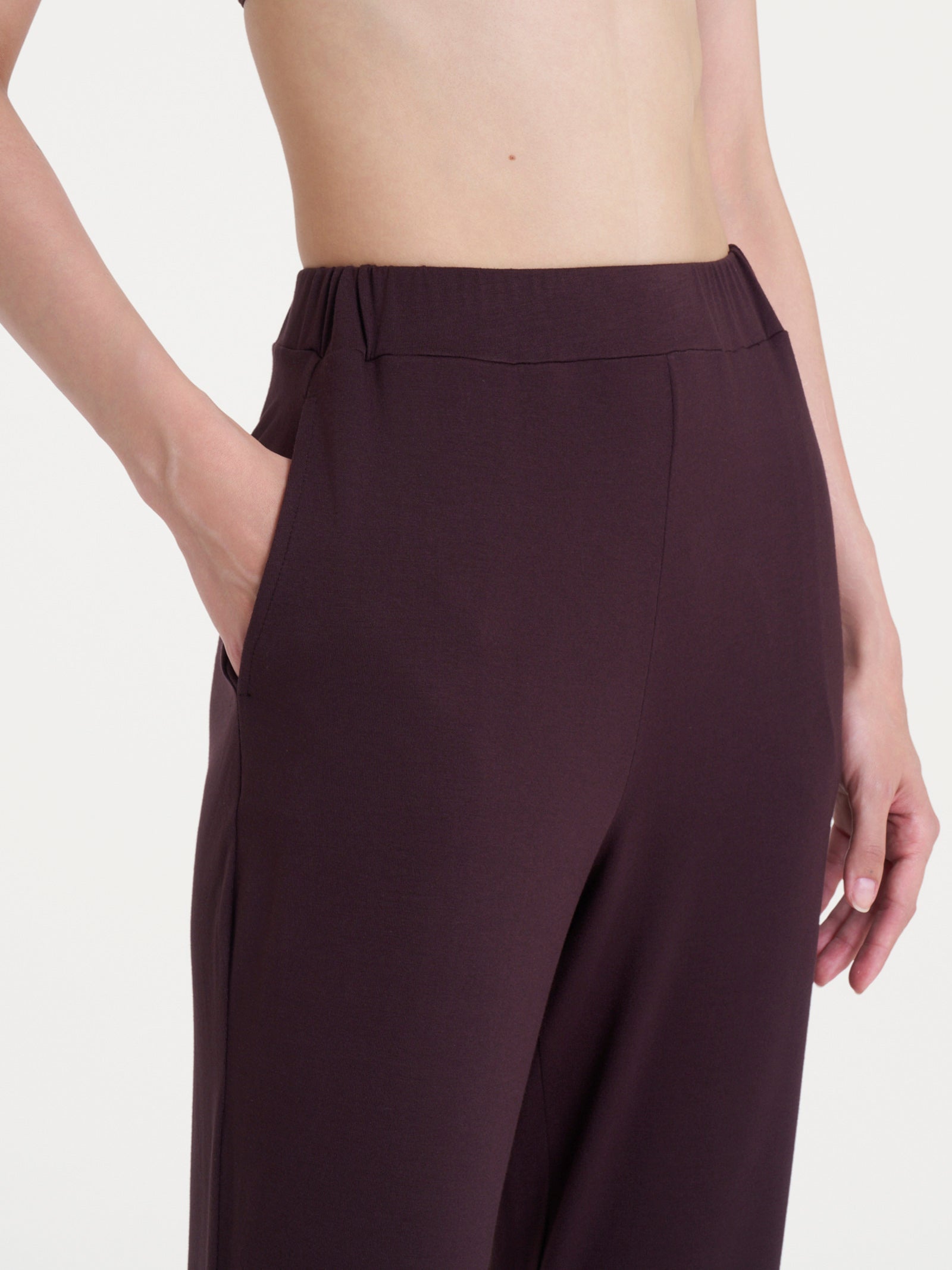 Pantalone dritto con tasche in Viscosa Summer Marroni Donna - Ragno
