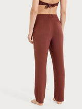 Pantalone dritto con tasche in Viscosa Summer Marroni Donna - Ragno