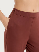 Pantalone dritto con tasche in Viscosa Summer Marroni Donna - Ragno