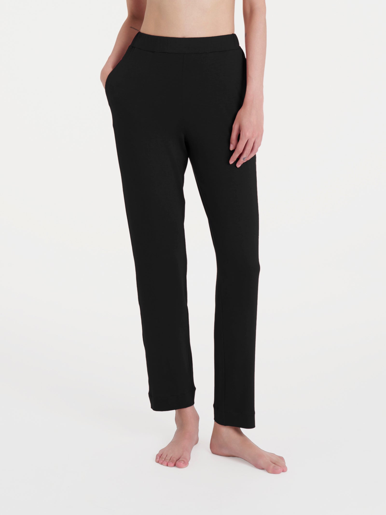 Pantalone capri con tasche in Viscosa Summer Neri Donna - Ragno