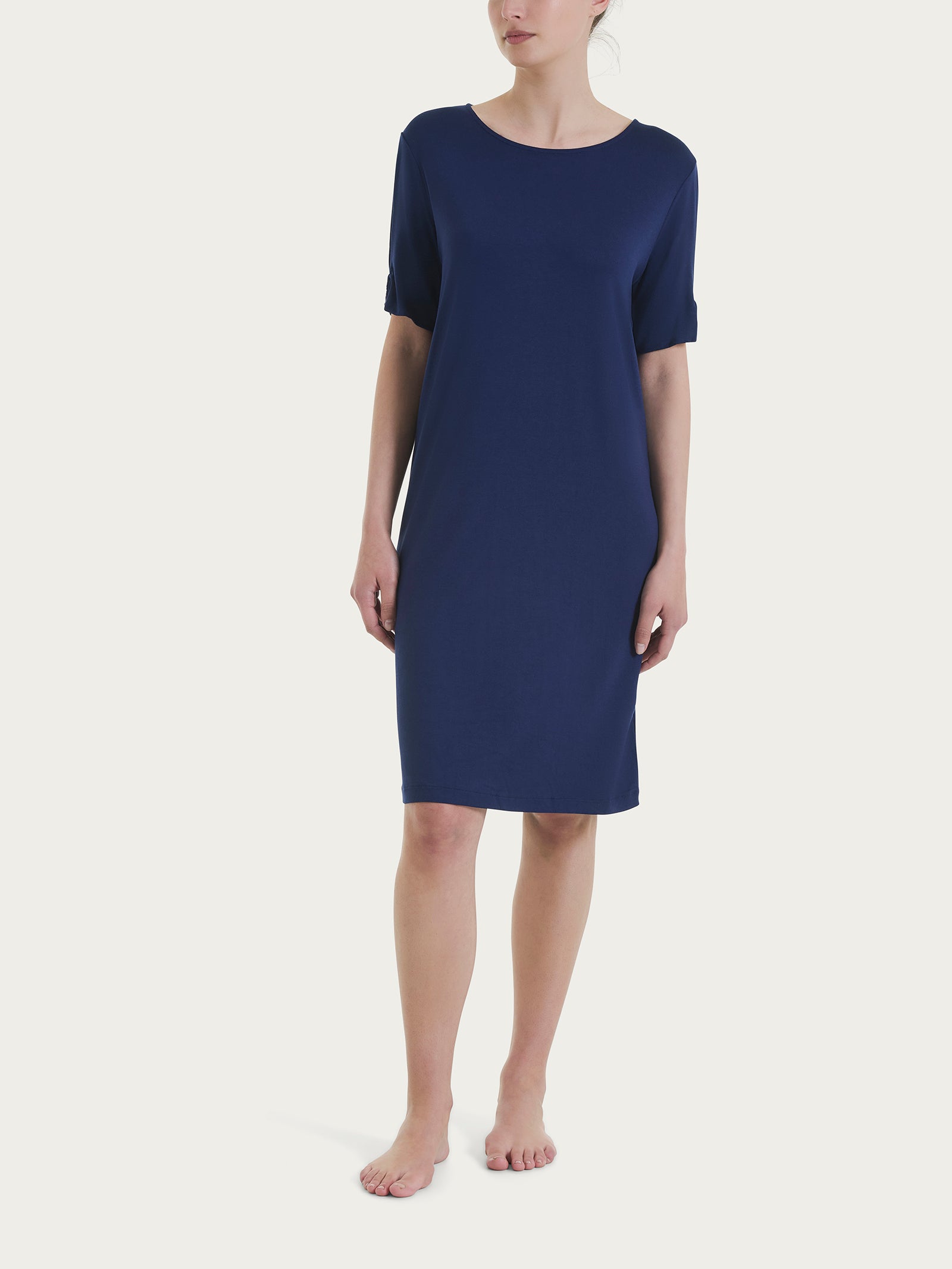 Abito con manica corta e dettagli in Viscosa Summer Blu Donna - Ragno