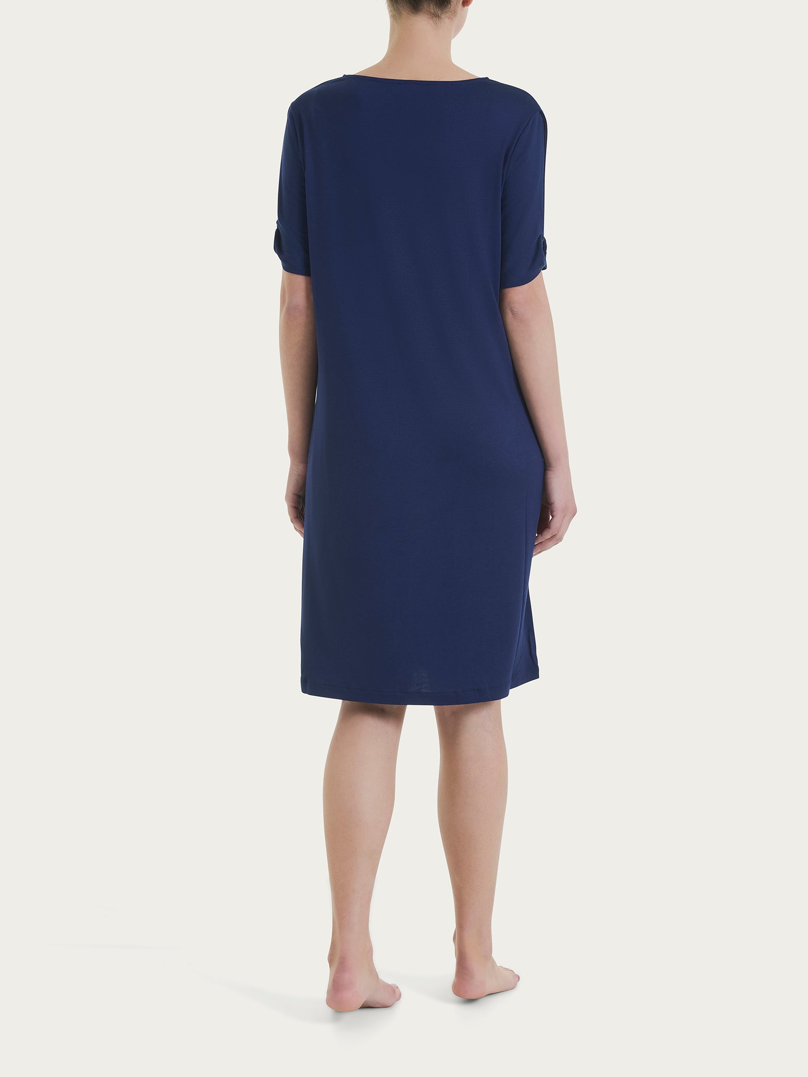 Abito con manica corta e dettagli in Viscosa Summer Blu Donna - Ragno