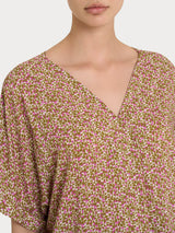 Blusa con geometric pattern e manica kimono in Ecoseta  Donna - Ragno