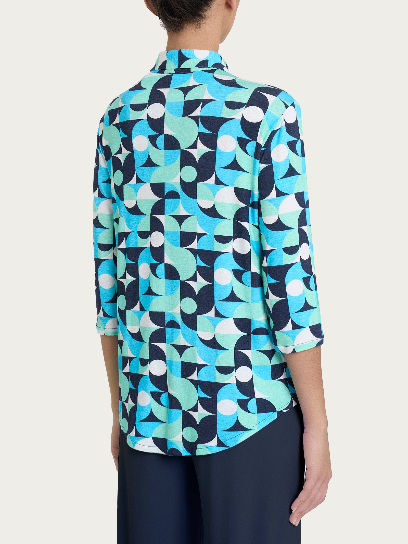 Camicia con geometric pattern in Viscosa Summer Azzurri Donna - Ragno