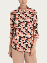 Camicia con geometric pattern in Viscosa Summer Marroni Donna - Ragno