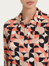 Camicia con geometric pattern in Viscosa Summer Marroni Donna - Ragno