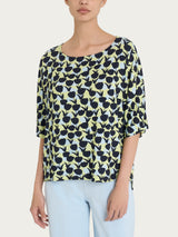 Blusa girocollo con tulips pattern in Viscosa Summer  Donna - Ragno