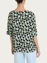 Blusa girocollo con tulips pattern in Viscosa Summer  Donna - Ragno