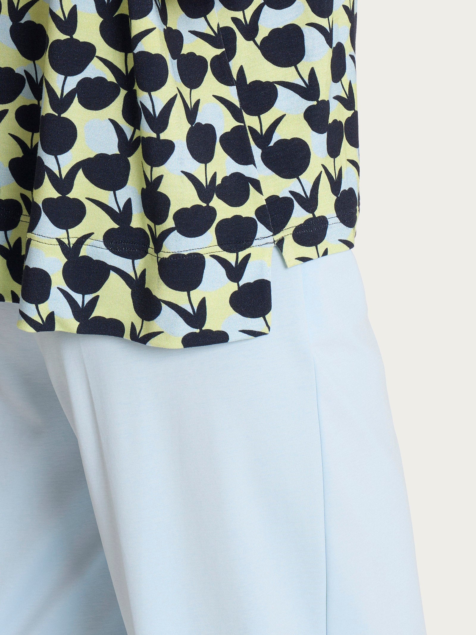 Blusa girocollo con tulips pattern in Viscosa Summer  Donna - Ragno