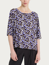 Maglia girocollo con geometric pattern in Viscosa Summer  Donna - Ragno