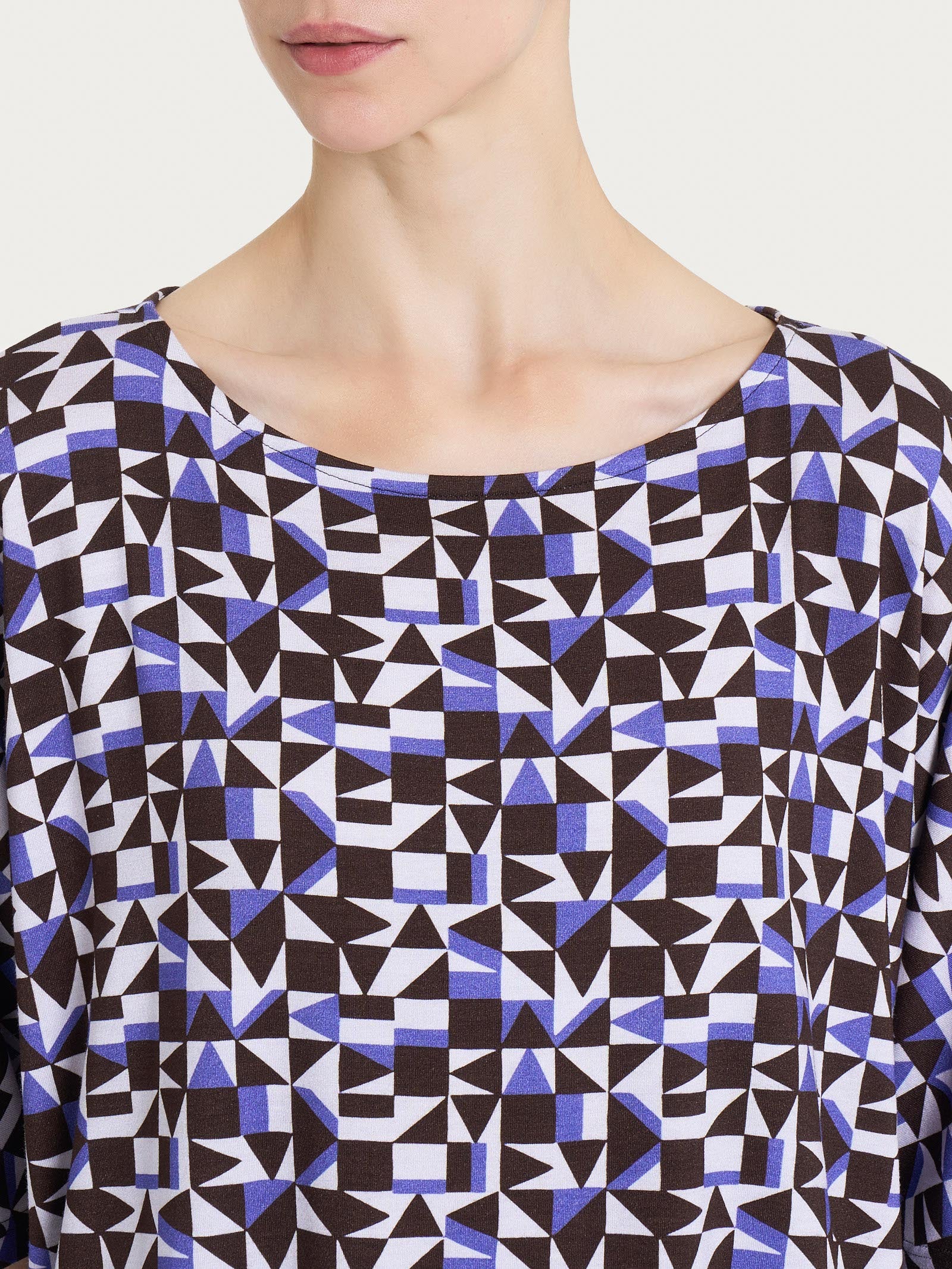 Maglia girocollo con geometric pattern in Viscosa Summer  Donna - Ragno