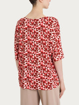 Maglia girocollo con geometric pattern in Viscosa Summer  Donna - Ragno