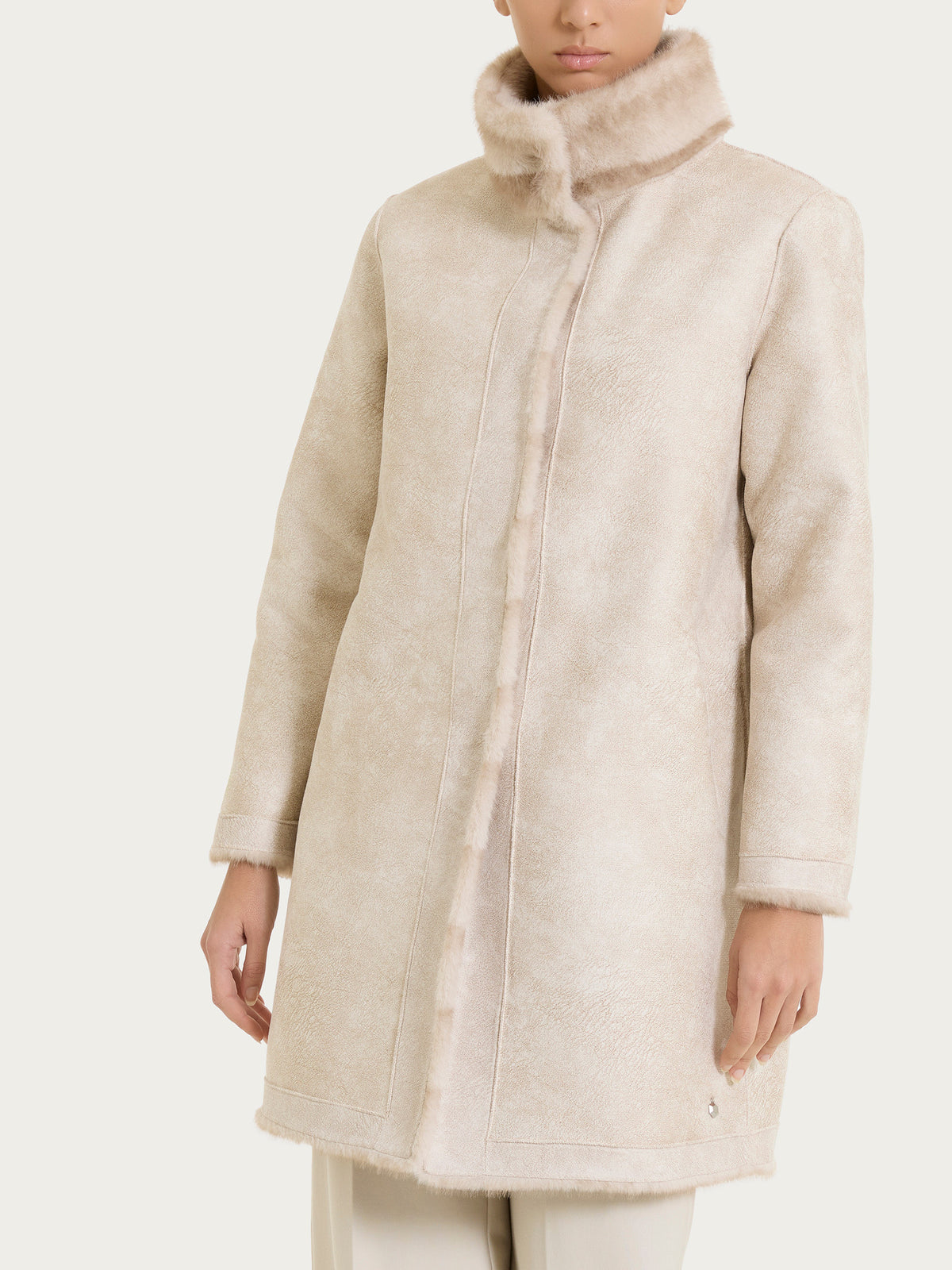 Fuzzy Coat Cappotto double-face  Bianchi Donna - Ragno
