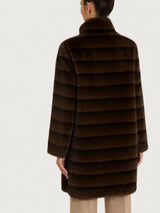 Fuzzy Coat Cappotto double-face  Marroni Donna - Ragno