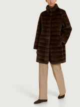 Fuzzy Coat Cappotto double-face  Marroni Donna - Ragno