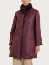 Fuzzy Coat Cappotto double-face  Viola Donna - Ragno