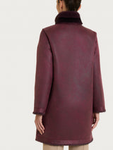 Fuzzy Coat Cappotto double-face  Viola Donna - Ragno