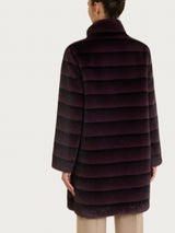 Fuzzy Coat Cappotto double-face  Viola Donna - Ragno