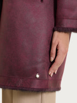 Fuzzy Coat Cappotto double-face  Viola Donna - Ragno
