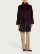 Fuzzy Coat Cappotto double-face  Viola Donna - Ragno