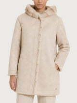 Fuzzy Coat Giaccone con cappuccio double-face Bianchi Donna - Ragno