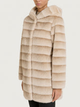 Fuzzy Coat Giaccone con cappuccio double-face Bianchi Donna - Ragno
