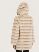 Fuzzy Coat Giaccone con cappuccio double-face Bianchi Donna - Ragno