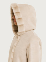 Fuzzy Coat Giaccone con cappuccio double-face Bianchi Donna - Ragno