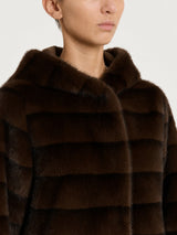 Fuzzy Coat Giaccone con cappuccio double-face Marroni Donna - Ragno