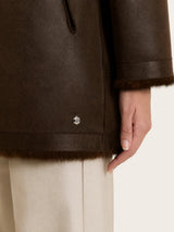 Fuzzy Coat Giaccone con cappuccio double-face Marroni Donna - Ragno
