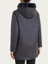 Fuzzy Coat Giaccone con cappuccio double-face Grigi Donna - Ragno