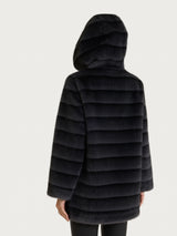 Fuzzy Coat Giaccone con cappuccio double-face Grigi Donna - Ragno