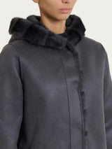 Fuzzy Coat Giaccone con cappuccio double-face Grigi Donna - Ragno