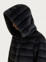 Fuzzy Coat Giaccone con cappuccio double-face Grigi Donna - Ragno