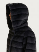 Fuzzy Coat Giaccone con cappuccio double-face Grigi Donna - Ragno