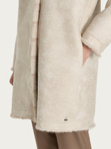 Cappotto con cintura double-face in Vegan Fur Bianchi Donna - Ragno