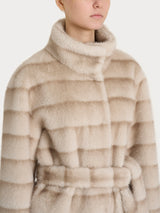 Cappotto con cintura double-face in Vegan Fur Bianchi Donna - Ragno