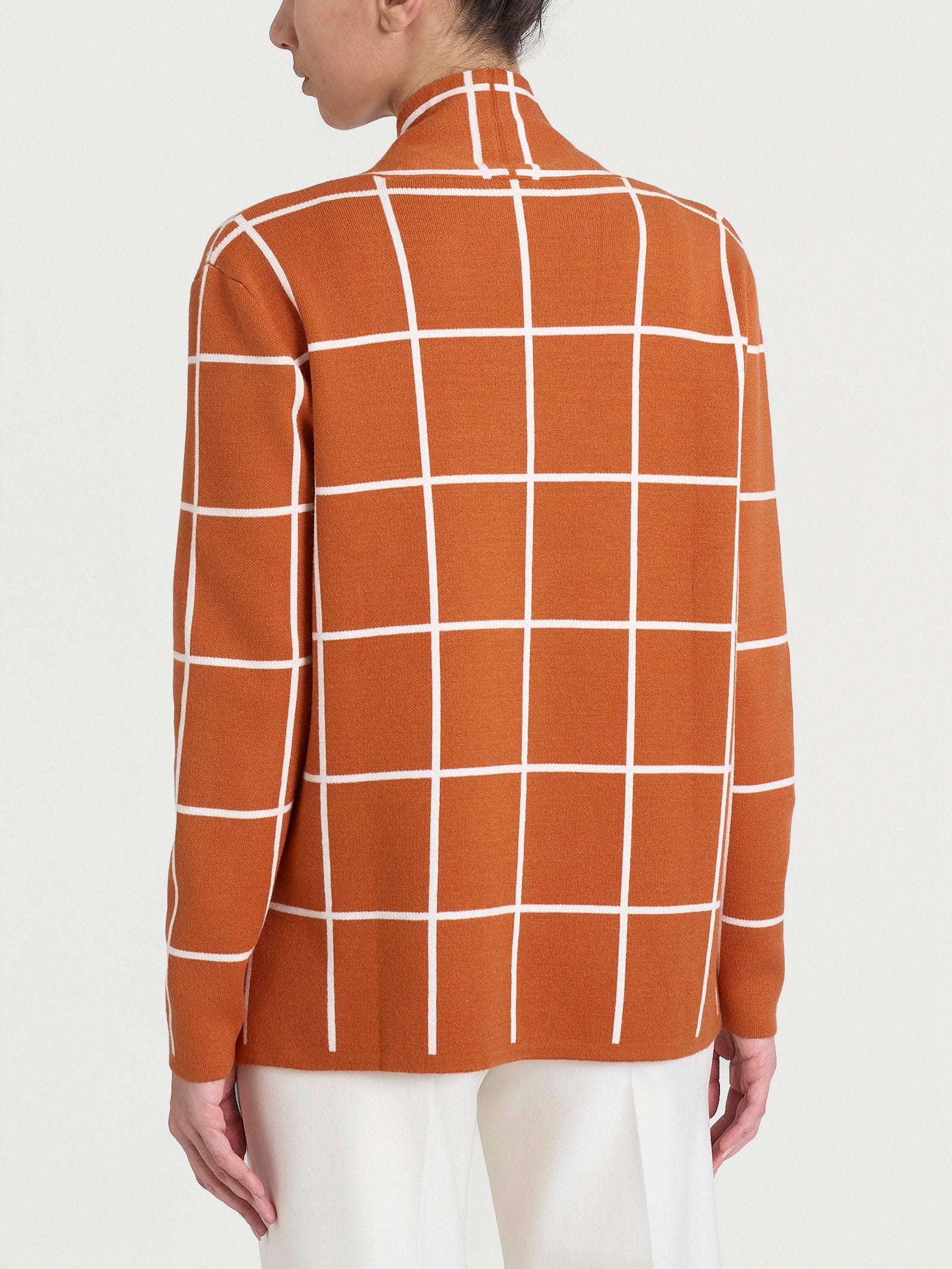 Cardigan aperto con fantasia check in Super Soft Rossi Donna - Ragno