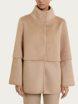 Fuzzy Coat Giacca lunga con collo alto double-face Marroni Donna - Ragno