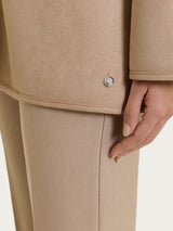 Fuzzy Coat Giacca lunga con collo alto double-face Marroni Donna - Ragno